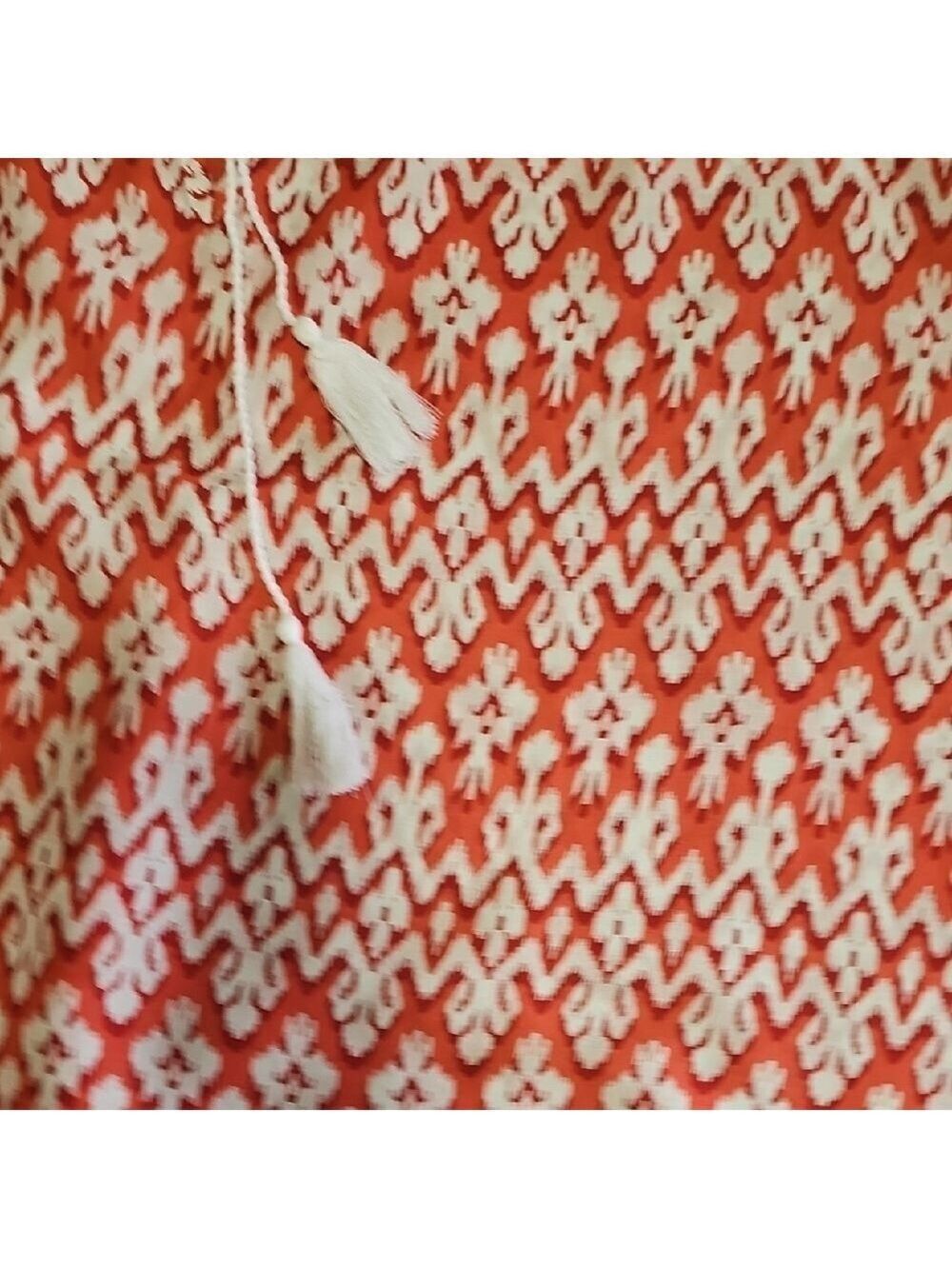 Beachlunchlounge Red and White Smocked Sleeveless Blouse - Picture 3 of 8